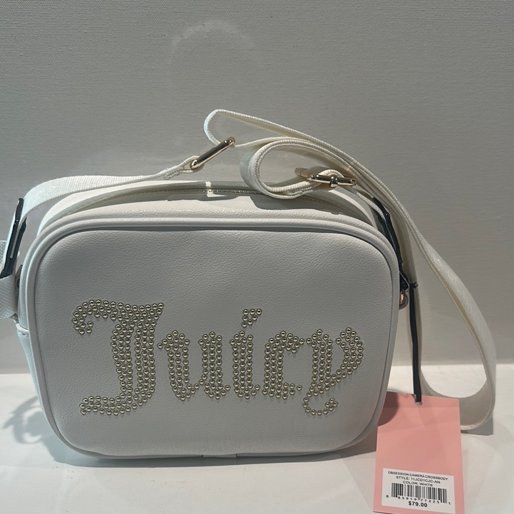 NWT Juicy Couture Obsession Camera Crossbody with inside zipper and Slip pocket.